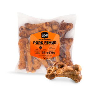 Sitka Farms Premium Pork Femur All Natural bone from pig sourced bacon flavor