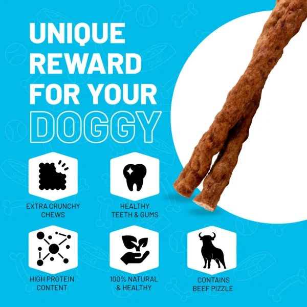 Sitka Farms Premium 5" Beef Sticks Crunchy Dog Treat