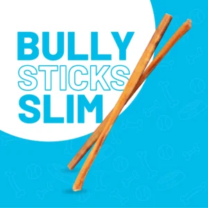 Sitka Farms Premium Slim 12" Bully Sticks All-Natural Single Ingredient Long-Lasting Chew Dental Dog Treat / Healthy Teeth and Gums Sourced from Free Range Grass Fed for Medium and Large Dogs. Extra Large Dog Treats